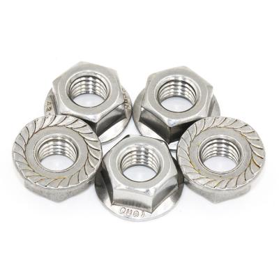 China SGS Certified Stainless Steel Hex Flange Nut M7 M8 M10 304 Grade 6.8/ 8.8/ 10.9/ 12.9 for sale