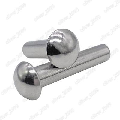 China DIN Standard Half Round Head Stainless Steel Solid Semi Tubular Rivet in Custom Sizes for sale