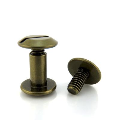 China Metric Custom Male Female 1/2 Flat Head Bronze Chicago Screw with Black Oxide Finish for sale