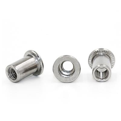 China Nickel Plated Stainless Steel Rivet Nut Flat Head Grade 8.8 For Heavy Duty for sale