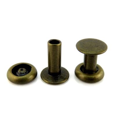 China 4mm Double Cap Rivet Customizable Metal Rivet With Bright Finish for sale