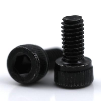 China Cabeza de panela M4 negro de zinc de acero inoxidable de acero carbónico Hex Socket Screw Material duradero en venta