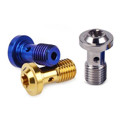 China Custom Titanium Bolts Fasteners Cnc Gr5 Motorcycle Alloy geanodiseerd M4 M5 M6 M8 M10 M14 Te koop