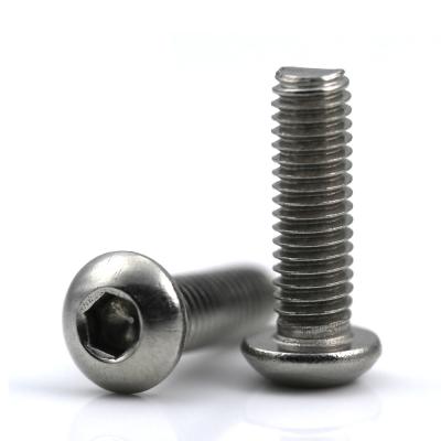 Cina 1mm-500mm ISO7380 Full Thread 18-8 Acciaio inossidabile Bright Finish Button Head Socket Cap Screw RoHs Certificato in vendita