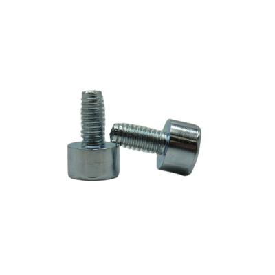 China Sistema de medición INCH Círculo cilíndrico con revestimiento de zinc azul HEX Tornos de tornillo con tapa de toma en venta