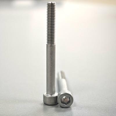 China Finitura plana de media hebra de acero inoxidable Hex Socket Head Screw con estándar DIN en venta