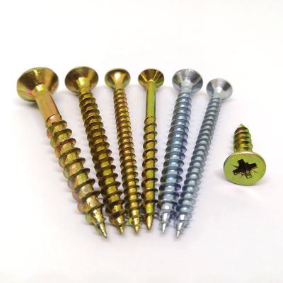 Китай Двигатель Torx Chipboard Screw Flat Countersunk Head Din7505 Белый цинкованный Двигатель Pozi продается