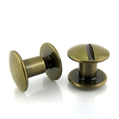 China Male TM 8-32*6 M4 Plastic Chicago Screw Rivets Antique Bronze For Market for sale