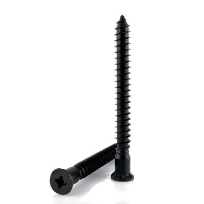 China Construction Carbon Steel Metal Phillips Furniture Black Self Tapping Confirmate Screw for sale