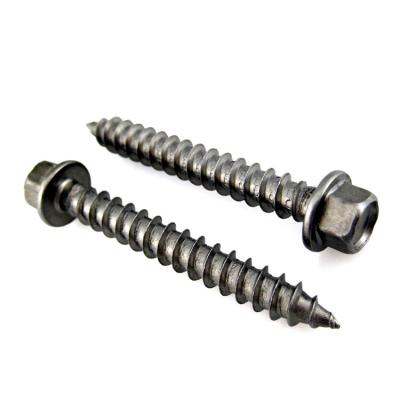 China Metric GB Standard Stainless Steel Hex Flange Washer Head Concrete Screw for Building for sale