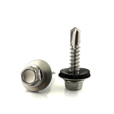 China Metal Galvanized Hexagonal Hex Self Drilling Screw with Rubber Washer Length 1mm-500mm for sale