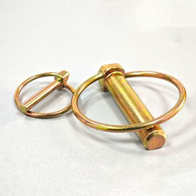 China Carbon Steel Yellow O Ring Safety Linch Pins Customized For Spring Pins for sale