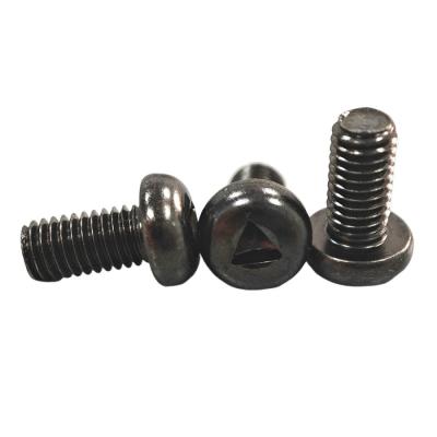 China Zinc Plated Pan Head Anti Tamper Screws Triangle Drive With 500mm Length for sale