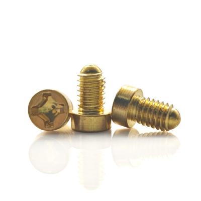 China Plain Finish Brass Cross Recessed Special Screw Customized With Non Standard for sale