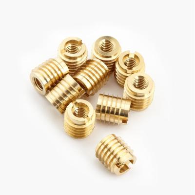 China Threaded Brass Wood Insert Nut Customized High Precision M6 Thread Insert for sale