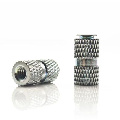 China White Zinc Plated Knurled Threaded Insert High Precision For Plastics for sale