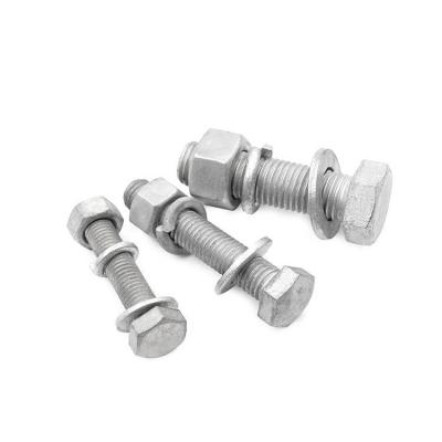 China Hot Dip Galvanized Bolt and Nut 1mm-500mm Length Compliant with DIN Standard for sale