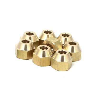 China Custom Fitting Copper Brass Flare Nut DIN Standard with SGS Certification for sale