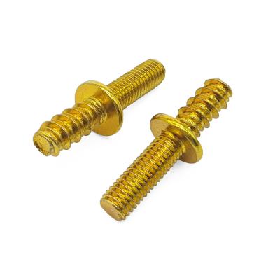 China Zinc Plated Double-Ended Furniture Screw – Self-Tapping & Machine Thread for Wood-to-Metal Joinery for sale