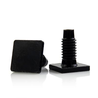 China Cabeça quadrada revestida de zinco preto T-Bolt  √ Cabeça de fio serrilhado para trilhos/quadro de aço de máquinas à venda