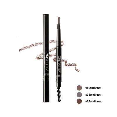 China Private Label Waterproof Custom Eyebrow Pen Double Heads Durable Thin Eyebrow Pencil for sale