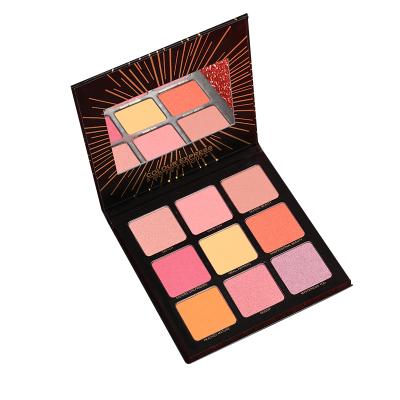 China Customized Vegan Waterproof Matte Face Cheek Makeup Contour Powder Blusher Blush Palette Private Label for sale