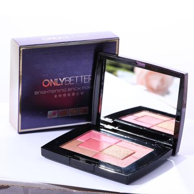 China Waterproof Hot Selling Blusher Palette For Face OEM Makeup Cosmetic With Highlighter Bar Palette Makeup for sale