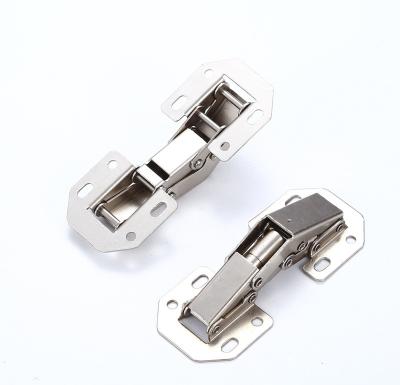 China Modern Hydraulic 90 Degree Hinge Soft End Nickel Plating 3 Inch Or 4 Inch Cabinet Concealed Frog Hinge for sale