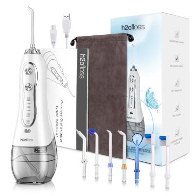 China New Arrival Water Reservoir Detachable Dental Oral Irrigator h2ofloss Water Flosser IPX7 Waterproof for sale