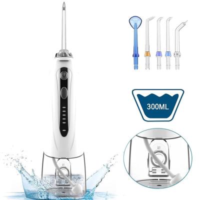 China IPX7 waterproof manufacture h2ofloss water teeth cleaner 5 portable cordless jet tips oral care water flosser for sale