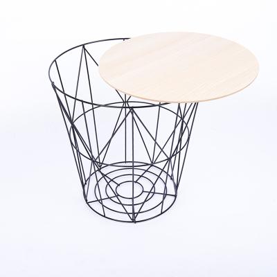 China High Quality Adjustable Basket Storage Kitchen Supply Manufacturer Side Table (Other) With MDF Wood Lid for sale