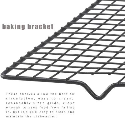 China Large Rectangle Stick Sustainable Wholesale Non- Rust-Resistant Stainless Wire Bakery Non-Stick Cooling Rack for sale