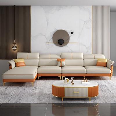 China Other Living Room Sofa Cum Bed Furniture Leather Couch L Shaped Sofa for sale