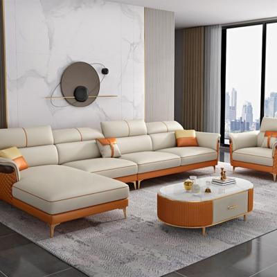 China Other Couch Upholstered L Shape Modern Leather Sofa Set Sectionals Living Room Sofas for sale