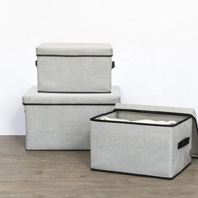 China Custom Rectangle Modern Folding Collapsible Folding Storage Boxes Tissue Bins Cardboard Clothing Organizer for sale