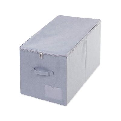 China Newest Decorative 600D Polyester Folding Cabinet Organizer Household Items Canvas Storage Boxes With Lid for sale