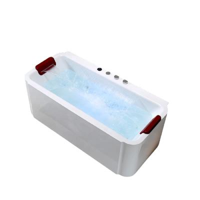 China Eco - Friendly Material Whirlpool Acrylic Material Rectangular Freestanding Bathtub for sale