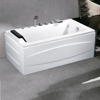 China Eco-friendly Bathroom Material Cheap Deep Freestanding Resin Acrylic Freestanding Bathtub For Adults for sale