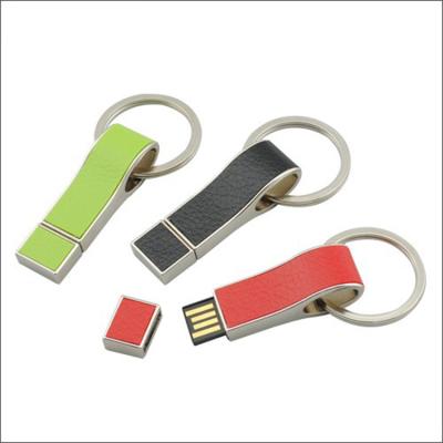 China Leather Key Chain Leather Usb Flash Drive Usb 2.0 16mb Pen Drive U Disk Pendrive for sale