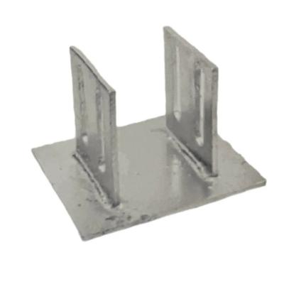 China Rectangular Aluminum Embedded Curtain Wall Bracket Class A Fire Rated Silver Anodized for sale