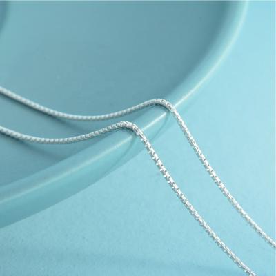 China CLASSIC SayYes 16 18 Round Box Chain Silver Chain 925 Sterling Silver Box Chain Necklace Silver 925 for sale