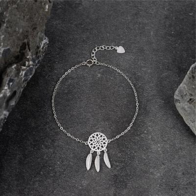 China CLASSIC SayYes 925 Sterling Silver Jewelry Anklet Traditional Tribe Dreamcatcher Silver Plating Anklet 925 Silver for sale