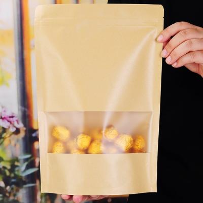 China Recyclable kraft bag ziplocked bag sealed and thickened red date tea stand up food packaging bag for sale