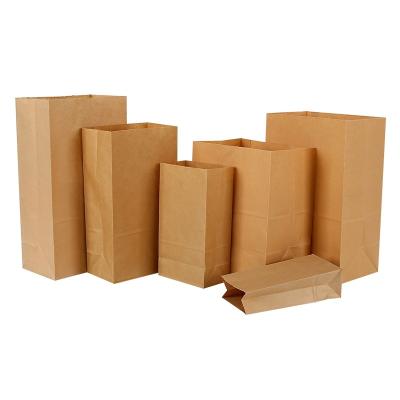 China Recyclable Old KFC Burger Food Wrapping Paper Bag Oil Proof Kraft Paper Bag Takeout Custom for sale