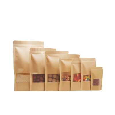 China China Warehouse Self Seal Warehouse Recyclable Frosted Tea Dried Fruit Windows Paper Bags Packaging Paper Drop Shipping for sale