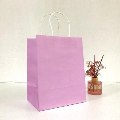 China Biodegradable Biodegradable Paper Bag With Handles For Clothes Shoes Color Printing Plum Paper Bag Packaging for sale