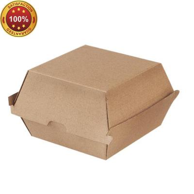 China Cheap Custom Recyclable Logo Hamburger Box Printed Logo Recyclable Eco Friendly Corrugated Kraft Paper for sale