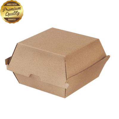 China Recyclable Personalized Large Hamburger Box Food Grade Eco Stock Burger Packaging Box for sale