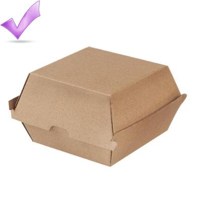 China Factory Original Cardboard Custom Hamburger Box Recyclable Paper Packaging Custom Hamburger Box for sale