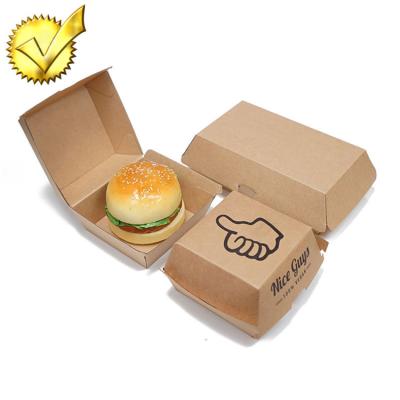 China Directly Large Competitive Price Food Grade Recyclable Eco Burger Box Wholesale Current Manufacturer Printed Logo for sale